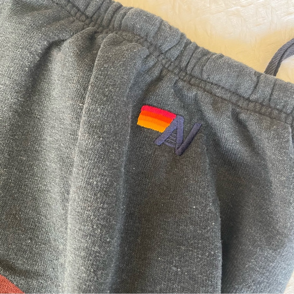 Aviator Nation Charcoal Sweatpants with logo up both sides - Picture 2 of 7